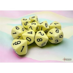 Chessex - Opaque Pastel Yellow/Black 10D10 - CHX25262